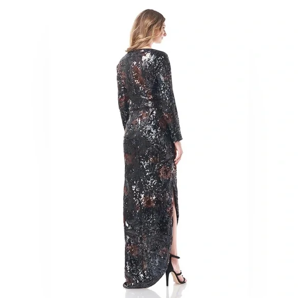 Diana Column Gown Sequins Kay Unger Size 10 NWT - Picture 7 of 10